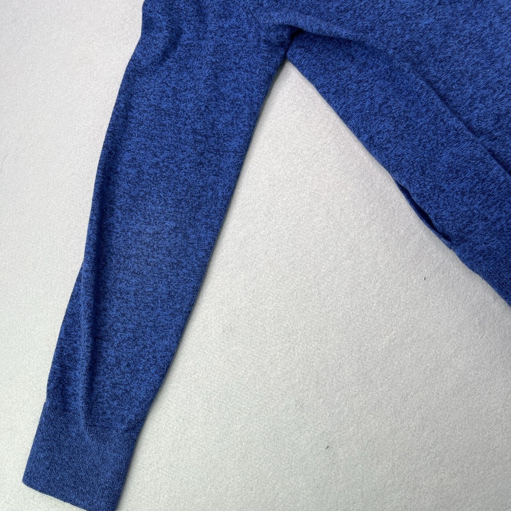 Banana Republic Mens Blue Marled Full Zip Knit Hoodie Sweater Size Large - Picture 14 of 15